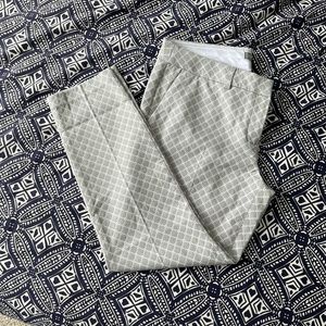 Grey patterned dress pants, size 12